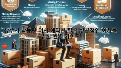 상주시 낙동면 이사, 예약은 필수! 성공적인 이사를 위한 완벽 가이드